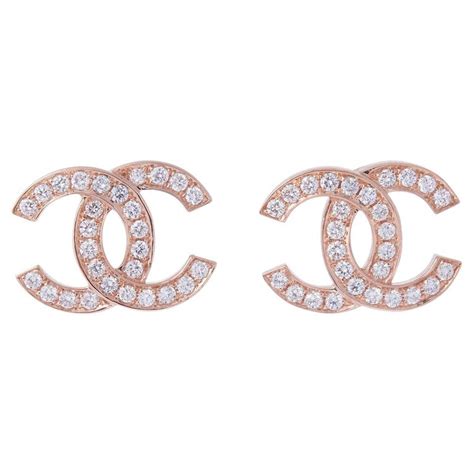 chanel earrings double c real price|chanel double c diamond earrings.